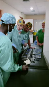 Operación con ureterorrenoscopio