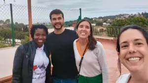 Recibimiento a Mireille en su hogar durante los dos meses de estancia formativa en Badalona