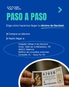 Regala décimos de lotería de Navidad a Surg For All