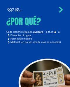 Regala décimos de lotería de Navidad a Surg For All