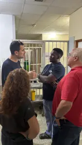 Con Augustine Conteh, aprendizaje