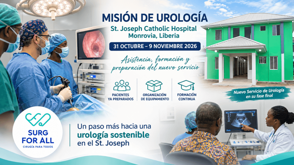 Misi&oacute;n urol&oacute;gica al St. Joseph Catholic Hospital, octubre 2026